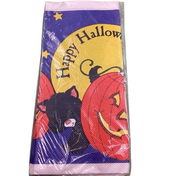 Vintage 80s soft crêpe table cover Gibson/American greetings bundle of four - Picture 5 of 7